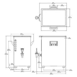 BUNN® BUNN TD4 Square Iced Tea Dispenser W/ Sweet, Unsweet Handle -Delicious Coffee 03250.0003 preinstall