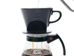 Kalita Style 102 Ceramic Coffee Dripper - Black -Delicious Coffee 102blk2 fb63c099 bd0e 4d6a bf8c d8c7a86e97ec