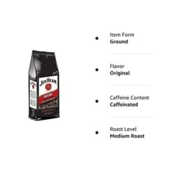 Jim Beam Original Bourbon Flavored Ground Coffee, 6 Bags (12 Oz Ea.) 6 Jim Beam Original Bourbon Flavored Ground Coffee, 6 Bags (12 Oz Ea.) -Delicious Coffee bourbon1 3