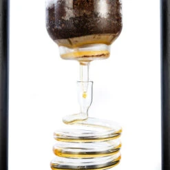 Yama 6-8 Cup Cold Drip Maker Straight Black Wood Frame (32oz) -Delicious Coffee brew cold tower black