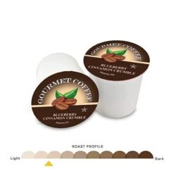 Caffe Noir Gourmet Coffee Blueberry Cinnamon, Single Serve Beverage Cups, 6 Box 12 Count Each -Delicious Coffee caffenoirbluberry 1