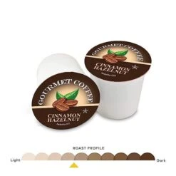 Caffe Noir Gourmet Coffee Cinnamon Hazelnut, Single Serve Beverage Cups, 6 Box 12 Count Each -Delicious Coffee caffenoircinnamonhazelnut 1