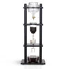 Yama 6-8 Cup Cold Drip Maker Straight Black Wood Frame (32oz) -Delicious Coffee cold brew tower hero