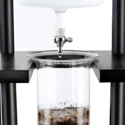 Yama 25 Cup Cold Drip Maker Straight Black Wood Frame (100oz) -Delicious Coffee drip black