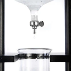 Yama 6-8 Cup Cold Drip Maker Straight Black Wood Frame (32oz) -Delicious Coffee drip black 1