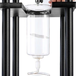 Yama 25 Cup Cold Drip Maker Straight Black Wood Frame (100oz) -Delicious Coffee filter drop black