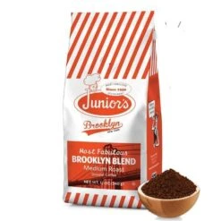 Junior's Most Fabulous Brooklyn Blend, Medium Roast Ground Coffee, 2/12 Oz Bags -Delicious Coffee juniorabrooklyn 1