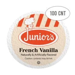 Junior's Most Fabulous French Vanilla, Medium Roast Single Single Serve 100 Ct