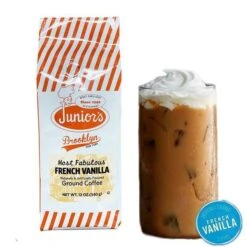 Junior's Most Fabulous French Vanilla, Medium Roast Ground Coffee, 2/12 Oz Bags -Delicious Coffee juniorsfrenchvaniila 1