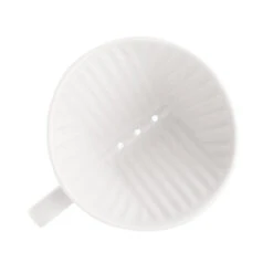 Kalita Style 102 Ceramic Coffee Dripper - White 14 Kalita Style 102 Ceramic Coffee Dripper - White -Delicious Coffee kalita ceramic 102 overhead 1