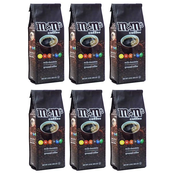 M&M's Milk Chocolate, Naturally And Artificially Flavored Ground Coffee, (6 Bags/10 Oz) 4 M&M's Milk Chocolate, Naturally And Artificially Flavored Ground Coffee, (6 Bags/10 Oz) - Image 2