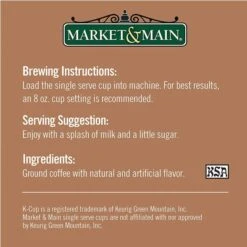 Market & Main Chocolate Peanut Butter Single Serve Coffee Cups, 2 Boxes (24 Cups) -Delicious Coffee market main chocolate peanut butter cup coffee single serve cups 12cups5 2