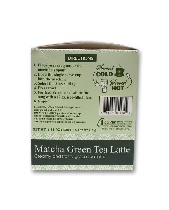 Matcha Green Tea Latte Single Serve K Cups 48 Cups Sweet Tea Latte 5 Matcha Green Tea Latte Single Serve K Cups 48 Cups Sweet Tea Latte - Image 3