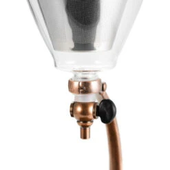 Yama Glass Silverton Brewer W/ Brown Base & Brass Accents -Delicious Coffee silveton spout