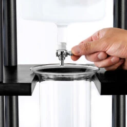 Yama 25 Cup Cold Drip Maker Straight Black Wood Frame (100oz) -Delicious Coffee valve adjust black drip adjust