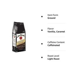 Jim Beam Bourbon Vanilla Bourbon Flavored Ground Coffee, 2 Bags (12 Oz Ea.) 5 Jim Beam Bourbon Vanilla Bourbon Flavored Ground Coffee, 2 Bags (12 Oz Ea.) -Delicious Coffee vanilla 1