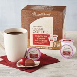 Harry & David Coffee Combo, Breakfast Blend, Chocolate Cherry Decadence 2/18 Ct Box -Delicious Coffee xxxxx 2